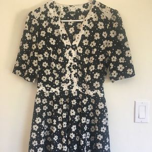 River Island Black and White Flower Dress